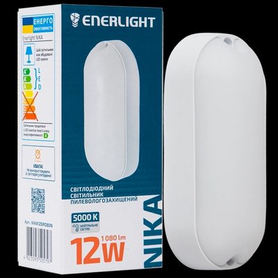 ENERLIGHT NIKA Світильник світлодіодний 12Вт 5000К IP65 99-00015236 фото