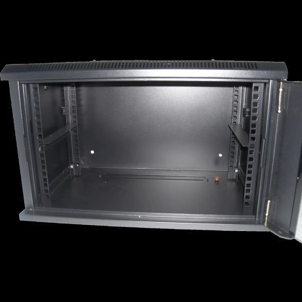 Hypernet WMNC66-12U-FLAT-AC-BLACK Шкаф коммутационный настенный 12U 600x600 разборный черный 99-00010341 фото