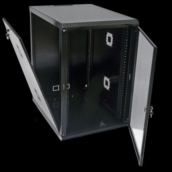 19", 18U Шафа 600х800х907мм, акрилове скло, чорна 99-00010346 фото