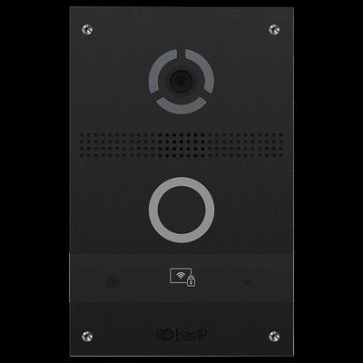 Bas-IP&nbsp;AV-08FB&nbsp;black IP панель виклику з розпізнаванням облич і зчитувачем UKEY 99-00009105 фото