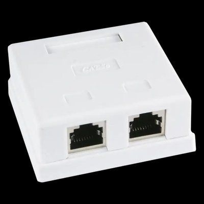 Hypernet MB-STP2 Розетка 2 порта екранована RJ45 STP біла 5E 99-00007776 фото