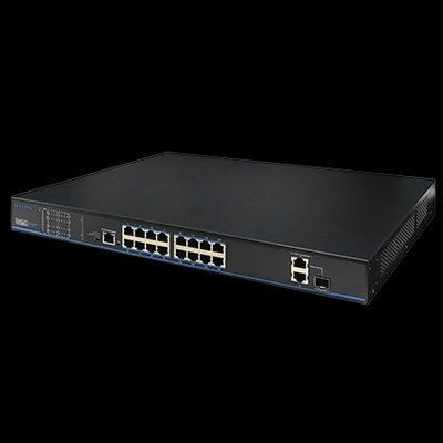 UTP3218TS-PSB 16 портов 10/100 Мбит/с PoE+ 2 порта Gigabit RJ-45 (1 порт комбинированный SFP) 99-00008151 фото