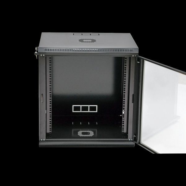 19"12U Шкаф, 600x500x640мм (Ш*Г*В), эконом,акриловое стекло, черный 99-00009653 фото
