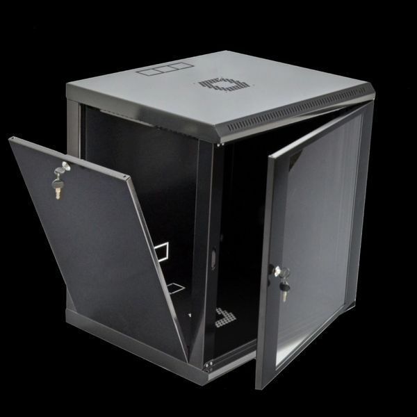 19"12U Шкаф, 600x500x640мм (Ш*Г*В), эконом,акриловое стекло, черный 99-00009653 фото