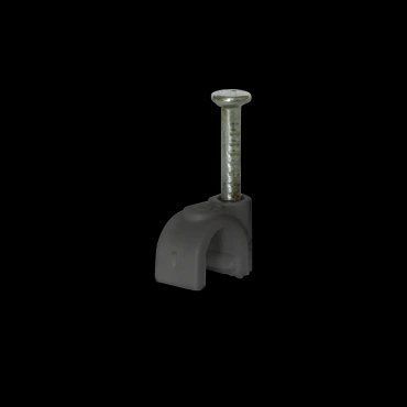 Скоба Ziplex для кабелю з цвяхом кругла d 6 чорна (100шт) 99-00008907 фото