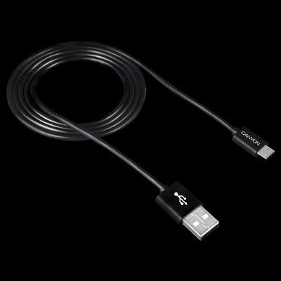 Canyon&nbsp;UM-1B&nbsp;black&nbsp;(Micro&nbsp;USB&nbsp;-&nbsp;USB&nbsp;2.0)&nbsp;1м Кабель 99-00012601 фото