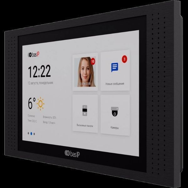 Bas-IP AT-07L black Видеодомофон 99-00008908 фото