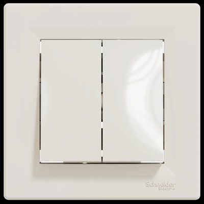 Schneider Electric Asfora EPH0300123 Выключатель двухклавишный самозажимной 99-00015592 фото