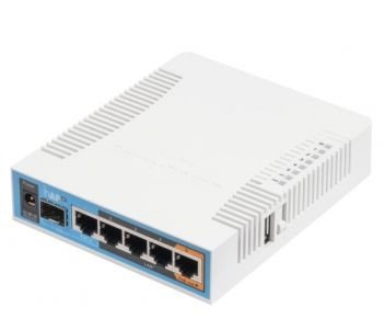 MikroTik hAP ac (RB962UiGS-5HacT2HnT) Двухдиапазонная Wi-Fi точка доступа с 5-портами Ethernet для домашнего использования 99-00001046 фото