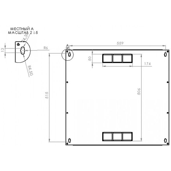 19"12U, 600x600x640мм Шафа економ,акрилове скло, чорна 99-00008772 фото