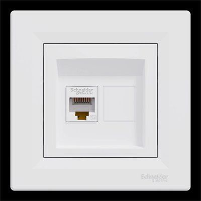 Schneider Electric Asfora EPH4300121 RJ45 кат.5е UTP Розетка компьютерная одинарная 99-00012743 фото