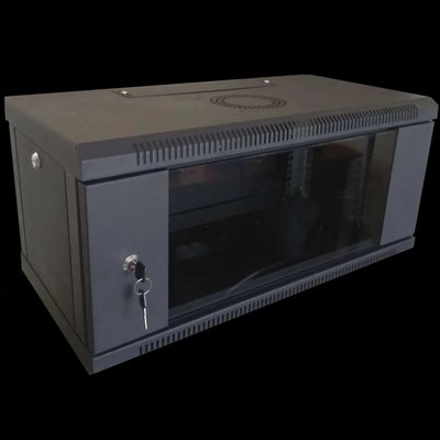 Hypernet WMNC-4U-FLAT-AC-BLACK 4U 600x450 Шафа коммутаційна настінна розбірна чорна 99-00012485 фото