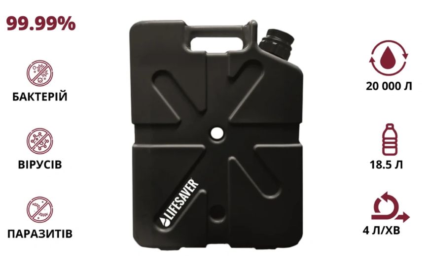 LifeSaver Jerrycan Black Канистра для очистки воды 99-00014017 фото