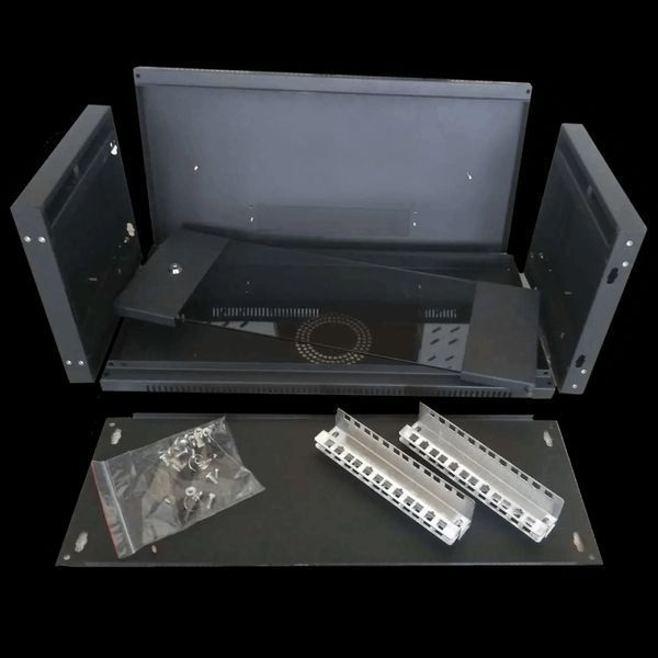 Hypernet WMNC-350-4U-FLAT-BLACK Шкаф коммутационный настенный разборный черный 99-00011907 фото